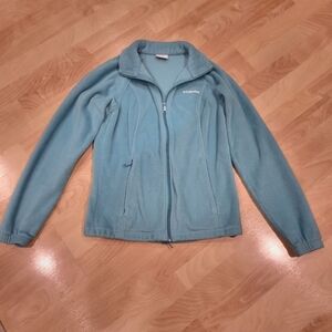 Columbia Full Zip Fleece Jacket Women's Size M Aqua